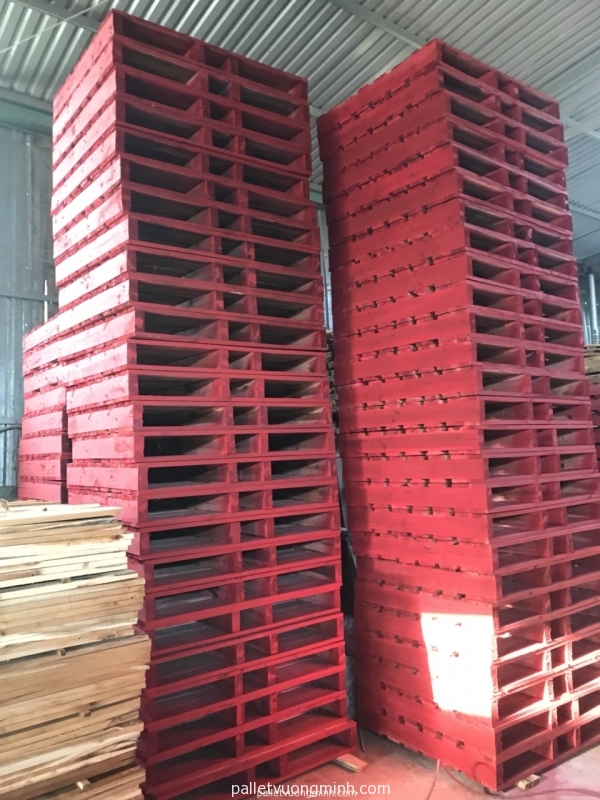 Pallet gỗ 1000x1200 2 mặt 2 cổng nâng
