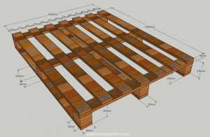 Pallet xuất khẩu 1000x1200x140 hệ 8 - loại phổ biến trong thị trường