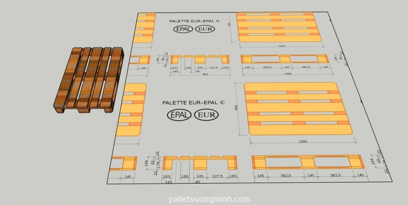 Bản vẽ thiết kế pallet EPAL