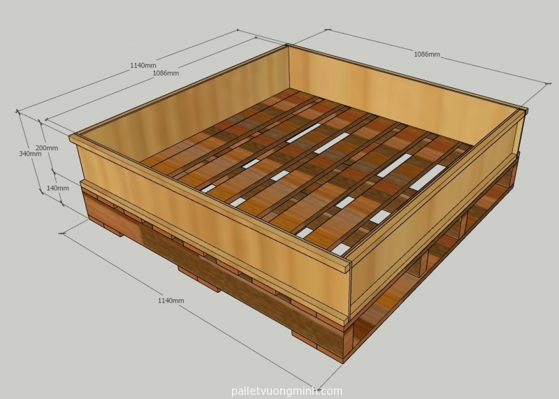 Pallet hộp đóng theo kích thước yêu cầu