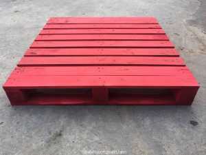 Pallet Gỗ Sơn 1100x1100x150mm 4 cổng nâng