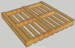 Pallet gỗ đài loan 1100x1100 2 cổng nâng 1 mặt