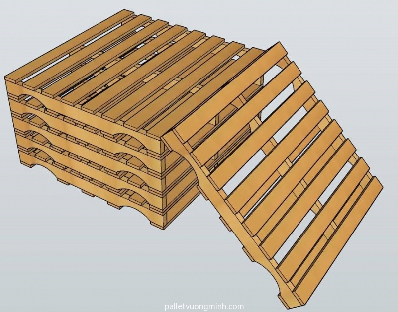 Pallet đài loan 1140x1140 4 cổng nâng
