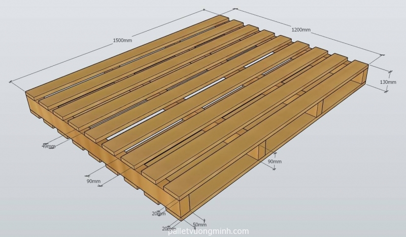 pallet gỗ 2 hướng đố 9 1200x1500x130 2 mặt