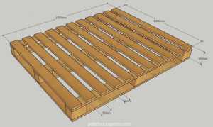 pallet gỗ 1500x1200x150 5 chân