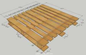 Pallet Gỗ 1140x1140x138mm đóng theo mẫu Epal CP3 - Từ Gỗ Tràm