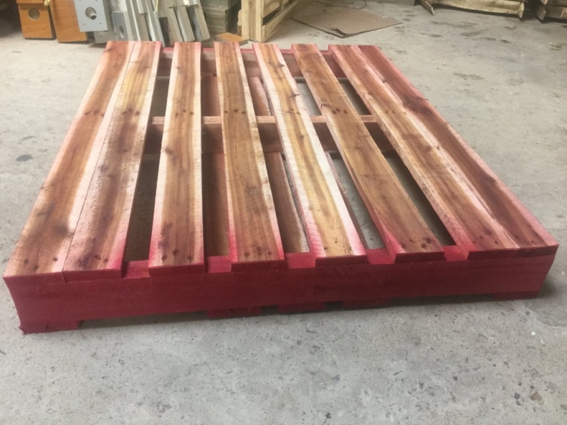pallet bằng gỗ 2 cổng 1000x1200 chuẩn Asia